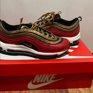 Women’s Nike Air Max 97 red and gold